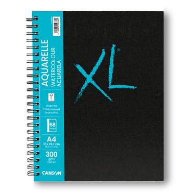 CANSON XL Aquarell Book A4 31200L014 68 Blatt, weiss, 300g