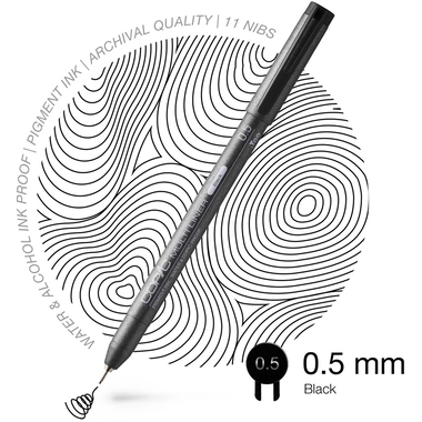 COPIC Fineliner MULTILINER, 0,5 mm, schwarz