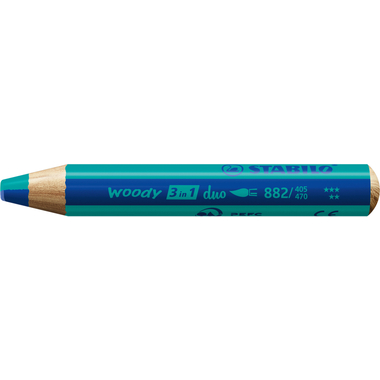 STABILO Multitalentstift woody 3 in 1 duo, ultramarin/türkis