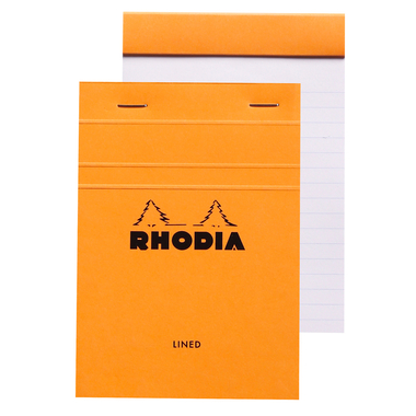 Bloc-notes Rhodia A6 Ligné 80 feuilles Orange