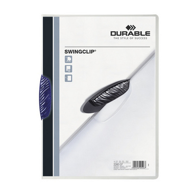 Durable SWINGCLIP 30 Document Swing Clip File Report Folder - 25 Pack