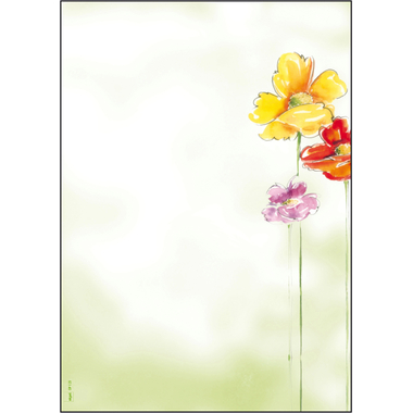 SIGEL Papier motif A4 DP123 Spann. Flowers 90g,50 feuilles