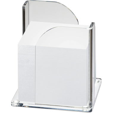 MAUL - porte-bloc cube en acrylique, transparent, vide