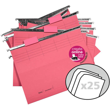 BIELLA Hängemappen-Set A4 27125545U bordeaux 32x25cm 25 Stück