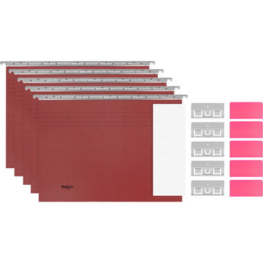 BIELLA Hängemappen-Set A4 27145545U bordeaux 32x25cm 5 Stück