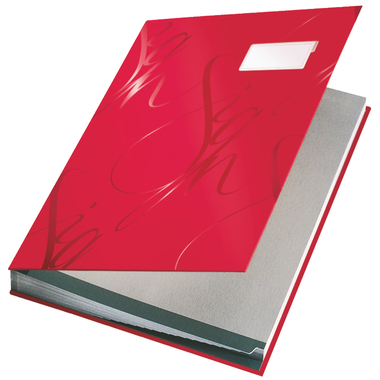 LEITZ Unterschriftenmappe A4 57450025 rot 18 Fächer