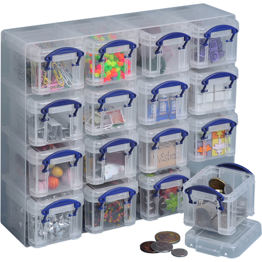 Really Useful Organiser Set Polypropylene 16x0.14L Boxes and Tray
