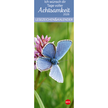 HEYE Lesezeichen-Kal. Achtsam 2026 22896+26 DE 6x18cm