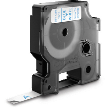 DYMO Original D1-Etikettenband | blau auf weiß | 9 mm x 7 m | selbstklebendes Schriftband | für LabelManager-Beschriftungsgerät