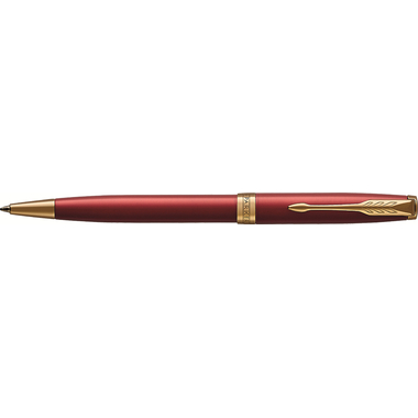 Parker Sonnet Red Lacquer Ball Pen, 18 Karat Gold Tip, none