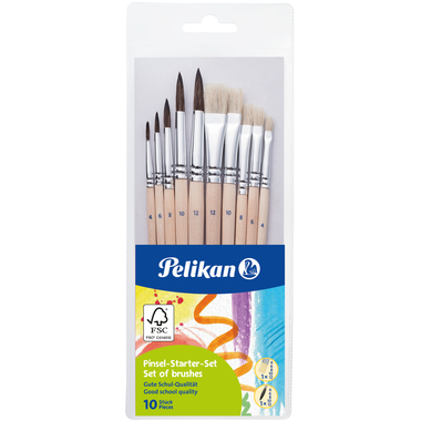 PELIKAN Pinsel-Starter Set 700405 10 Pinsel ass.