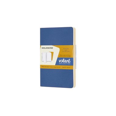 Cahier volant poche blanc bleu-moutarde 2ex