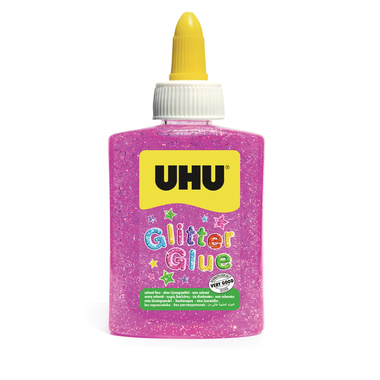 6 x Uhu Glitzerkleber 90g pink