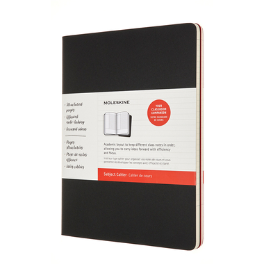 Cahier de notes XL noir et rouge 2ex