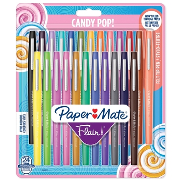 Papermate Flair Candy Pop Medium Capped gel pen Multicolour 24 pc(s)