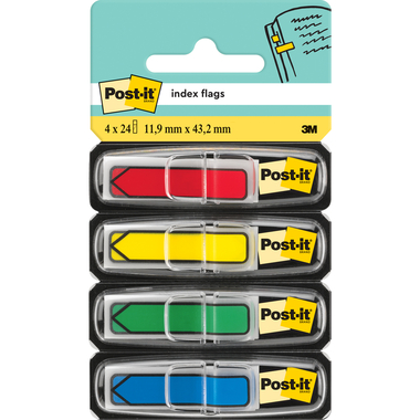 POST-IT Index Pfeile 43.1x11.9mm 684-4ARR3 4-farbig/4x24 Tabs