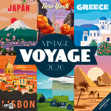 ACKERMANN Calendrier 2026 4603 Vintage Voyage ML 30x30cm