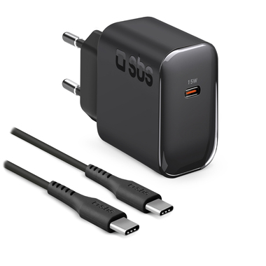Kit avec chargeur secteur 15W et câble USB C USB C SBS