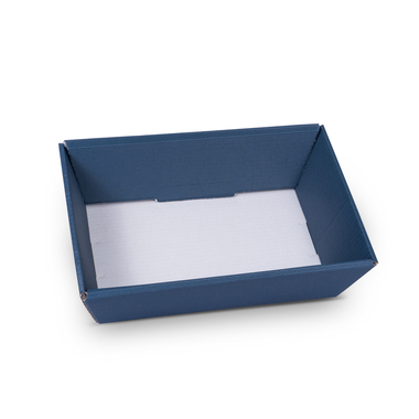 Rechteckiger Geschenkkorb in Dunkelblau 330x190x110mm