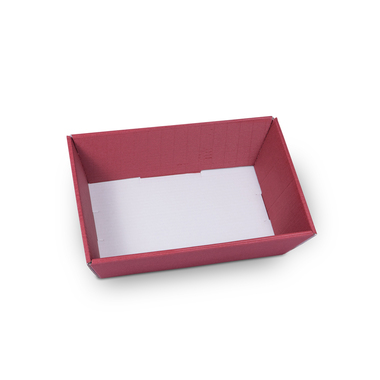 Rechteckiger Geschenkkorb in Dunkelrot 330x190x110mm
