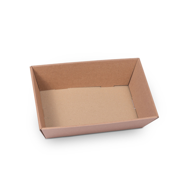 Rechteckiger Geschenkkorb mit offener Welle in Natur 330x190x100mm