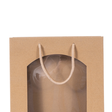 Sacs avec fenêtre & vague ouverte en naturel 250x85x360mm