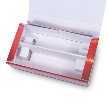 Geschenkbox mit Weihnachtsmotiv in Rot 360x180x90mm