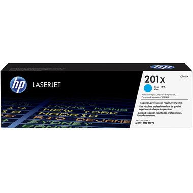 HP Cartouche toner 201X cyan CF401X CLJ Pro M252/MFP277 2300 p.
