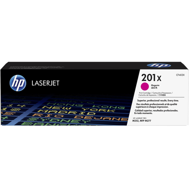 HP Cartouche toner 201X magenta CF403X CLJ Pro M252/MFP277 2300 p.