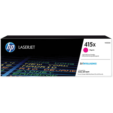 HP Cartouche toner 415X magenta W2033X CLJ Pro M454/MFP M479 6000 p.