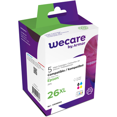 WECARE Multipack new built CMYBK T261640WE z.Epson XP700/800 2x 21/3x14ml