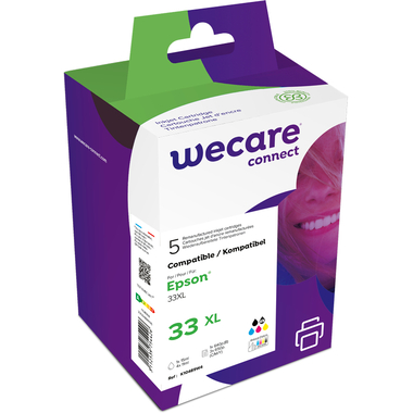 WECARE Multipack rebuilt CMYBKPBK T333740WE zu Epson XP-530 6.4/4x4.5ml