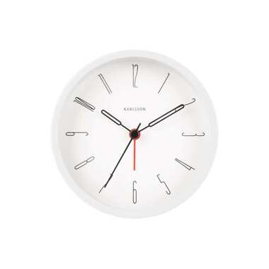 KARLSSON Klassischer Wecker Belle Numbers 11 cm, Weiss