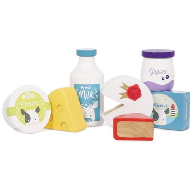 Le Toy Van Cheese & Dairy Wooden Market Crate