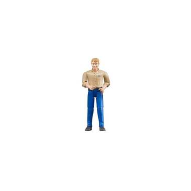 Bruder Spielwaren Figur Mann mit blauer Hose