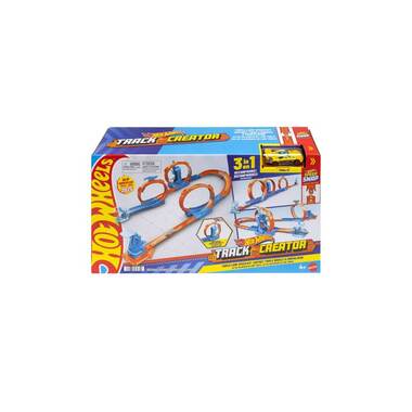 Hot Wheels Track Builder Track Creator Triple Loop Pack & 1:64 Scale Toy Car, Track-Building Set