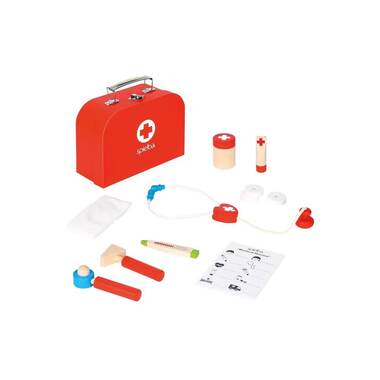 Spielba Holzspielwaren Arztkoffer mit Instrumenten