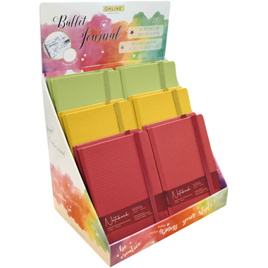 ONLINE Thekendisplay Notizbuch A5 08382/12 Indian Summer Umschlag aus PE