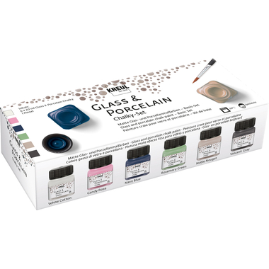 KREUL Porzellanfarbe , Glass & Porcelain, , Chalky-Set