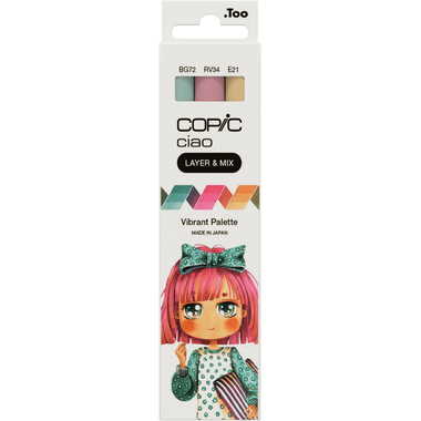 Copic Ciao Markers (Layer & Mix) Vibrant Palette Set of 3, none