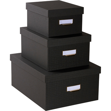 Exacompta Set of 3 OfficeByMe Nested Boxes Black