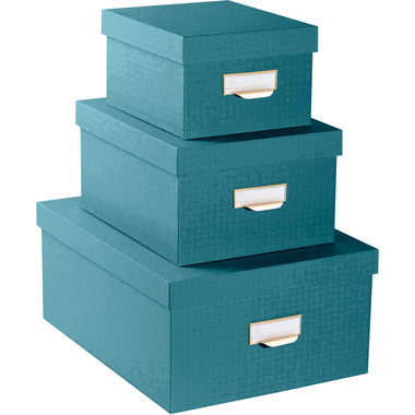 Exacompta Set of 3 OfficeByMe Nested Boxes Blue