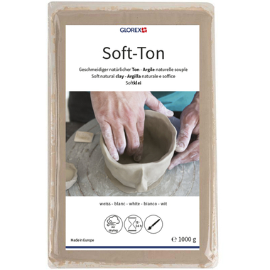 GLOREX Soft-Ton weiss 1kg 68075201 lufthärtend