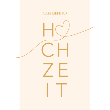 ABC Hochzeitskarte B6 51646 Alles Liebe Hochzeit