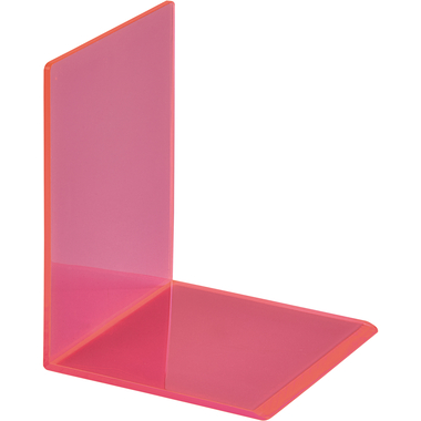 MAUL Buchstütze 10x10x13cm 3.11 transparent pink 2 Stück