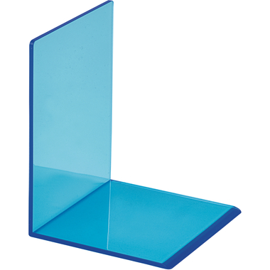 MAUL Buchstütze 10x10x13cm 3.11 transparent blau 2 Stück