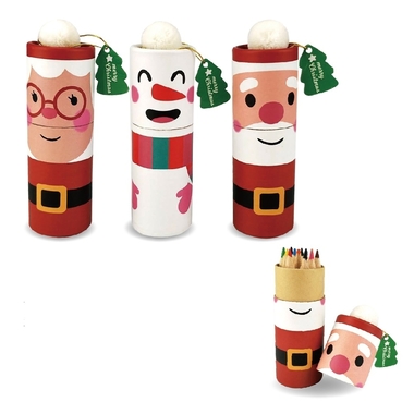 ROOST Mini Colouring Pencil X-mas XCP-001 12 pcs. 3 ass.