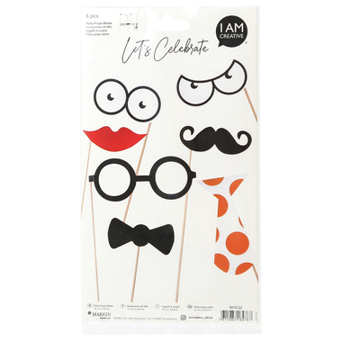 I AM CREATIVE Party Props-Sticks, 20cm 6010.22 8 Stück