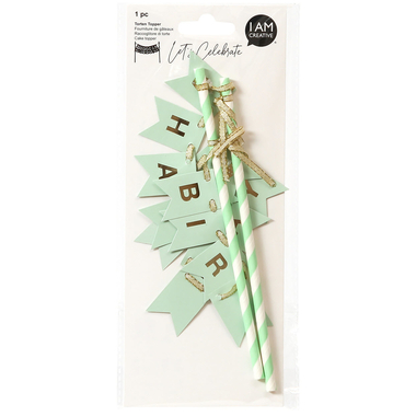 I AM CREATIVE Torten Topper,Birthday 19.5cm 6010.941 mint