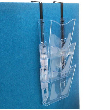 Deflecto Crystal Portrait A4 Wall Mounted Document Holder With Hanging